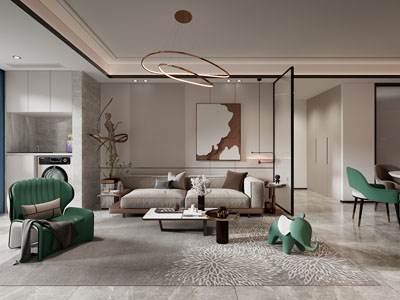 现代客厅餐厅