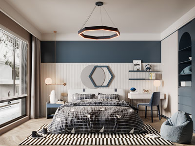 现代卧室、儿童房