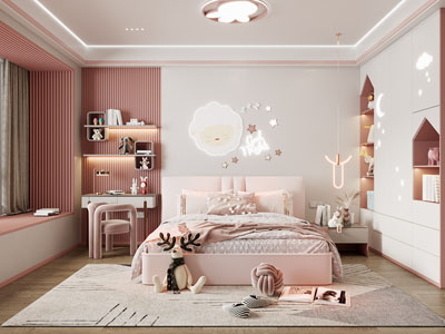 现代卧室、儿童房、公主房