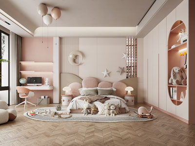 现代卧室、儿童房、公主房