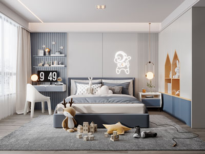 现代卧室、儿童房