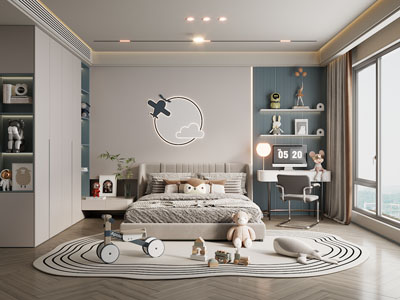 现代卧室、儿童房