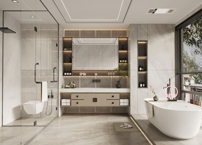 新中式洗手间、卫浴间