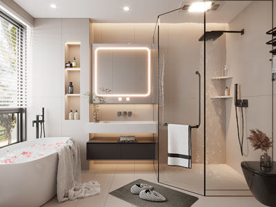 现代卫浴间、洗手间