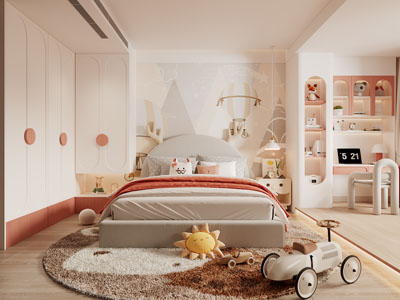 现代卧室、儿童房、公主房