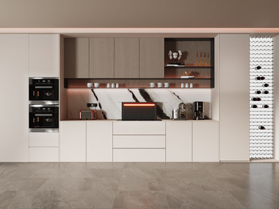 现代餐厅酒柜3d模型 现代餐厅酒柜