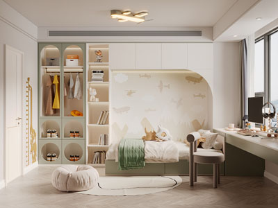 现代卧室、儿童房、公主房