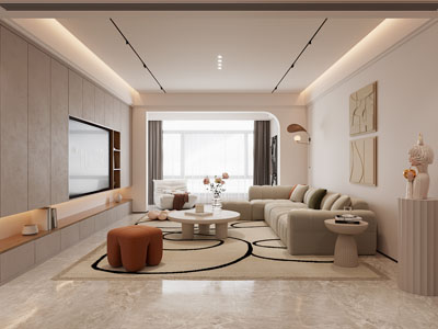 现代奶油风客厅