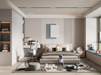 现代卧室、儿童房