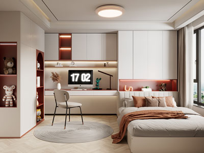 现代榻榻米卧室、儿童房