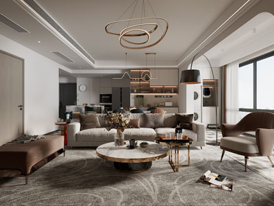 现代客厅餐厅