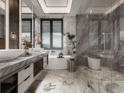 现代轻奢卫浴间、洗手间