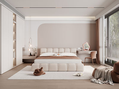 现代奶油风卧室