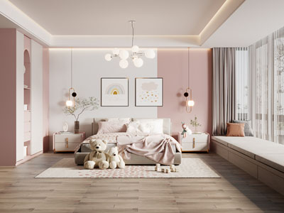 现代卧室、儿童房、公主房