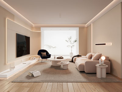 现代奶油风客厅