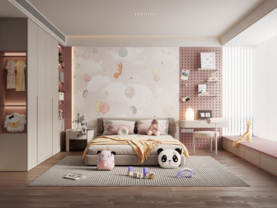 现代卧室、儿童房、公主房