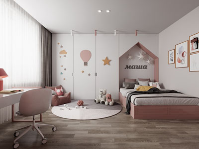 现代卧室、儿童房、公主房