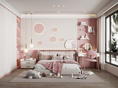 现代轻奢卧室、儿童房、公主房