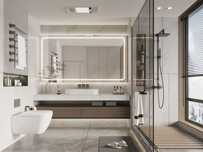 现代卫浴间、洗手间