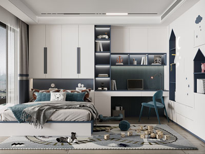 现代榻榻米卧室、儿童房