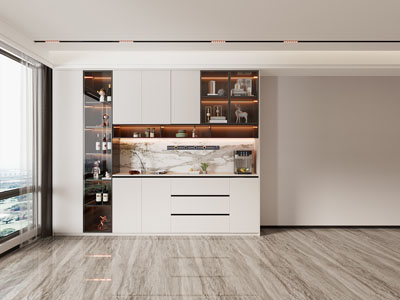 现代餐厅酒柜3d模型 现代餐厅酒柜