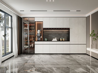 现代餐厅酒柜3d模型 现代餐厅酒柜