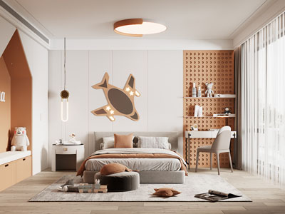 现代卧室、儿童房