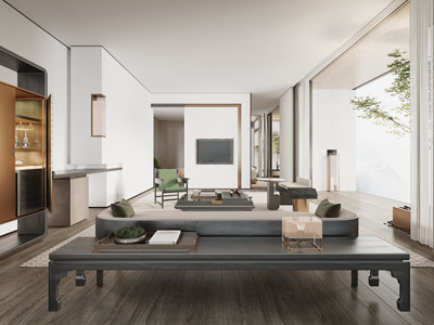 新中式书房客厅