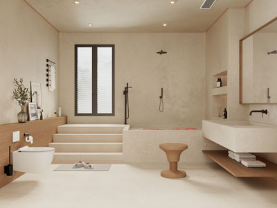 侘寂风卫浴间、洗手间