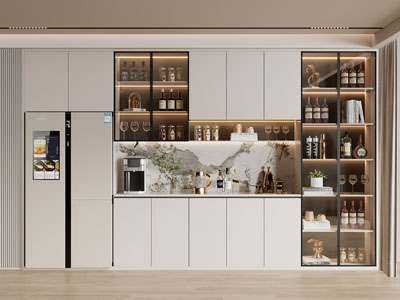现代餐厅酒柜3d模型 现代餐厅酒柜