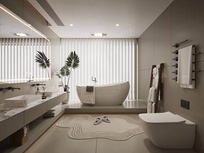 现代卫浴间、洗手间