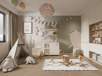 现代卧室、儿童房