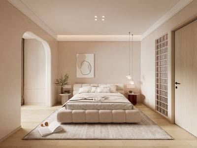 现代奶油风卧室