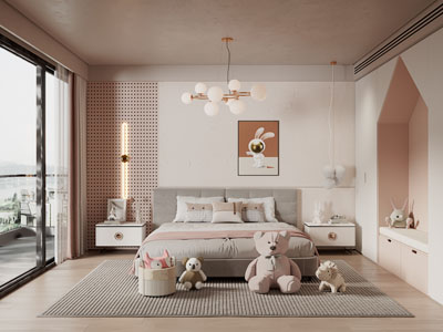 现代卧室、儿童房、公主房