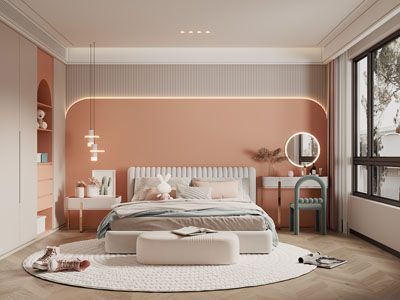 现代卧室、儿童房、公主房