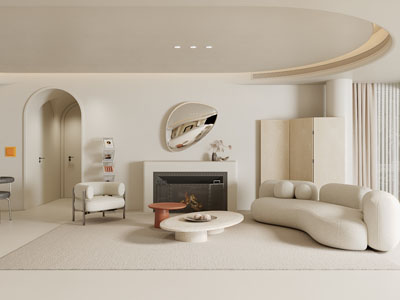 现代奶油风客厅