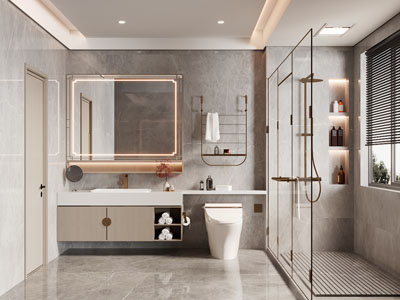 新中式洗手间、卫浴间