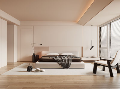 现代奶油风卧室