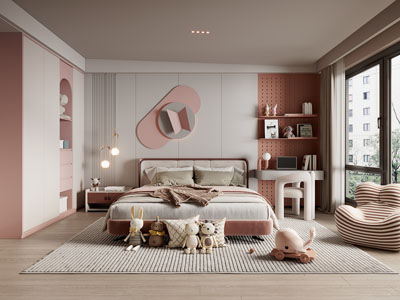 现代卧室、儿童房、公主房