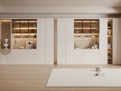 现代餐厅酒柜3d模型 现代餐厅酒柜