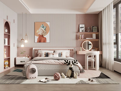 现代卧室、公主房、儿童房