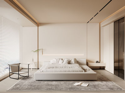 现代奶油风卧室