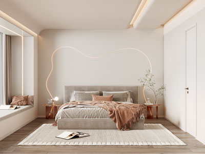 现代奶油风卧室