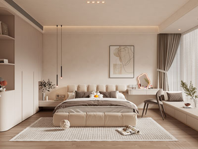 现代奶油风卧室