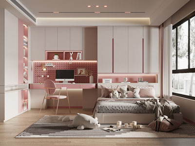 现代轻奢卧室、儿童房、公主房