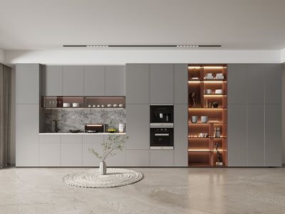 现代餐厅酒柜3d模型 现代餐厅酒柜