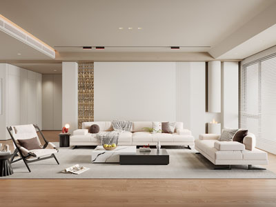 现代奶油风客厅