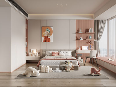 现代卧室、儿童房、公主房