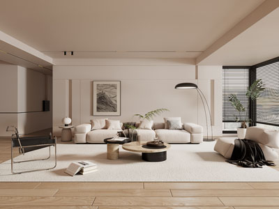 现代奶油风客厅