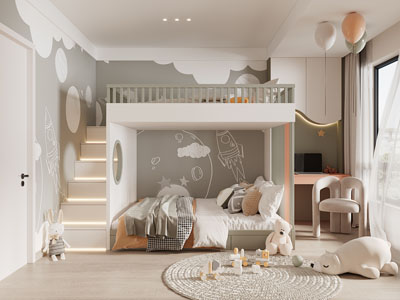 现代卧室、儿童房